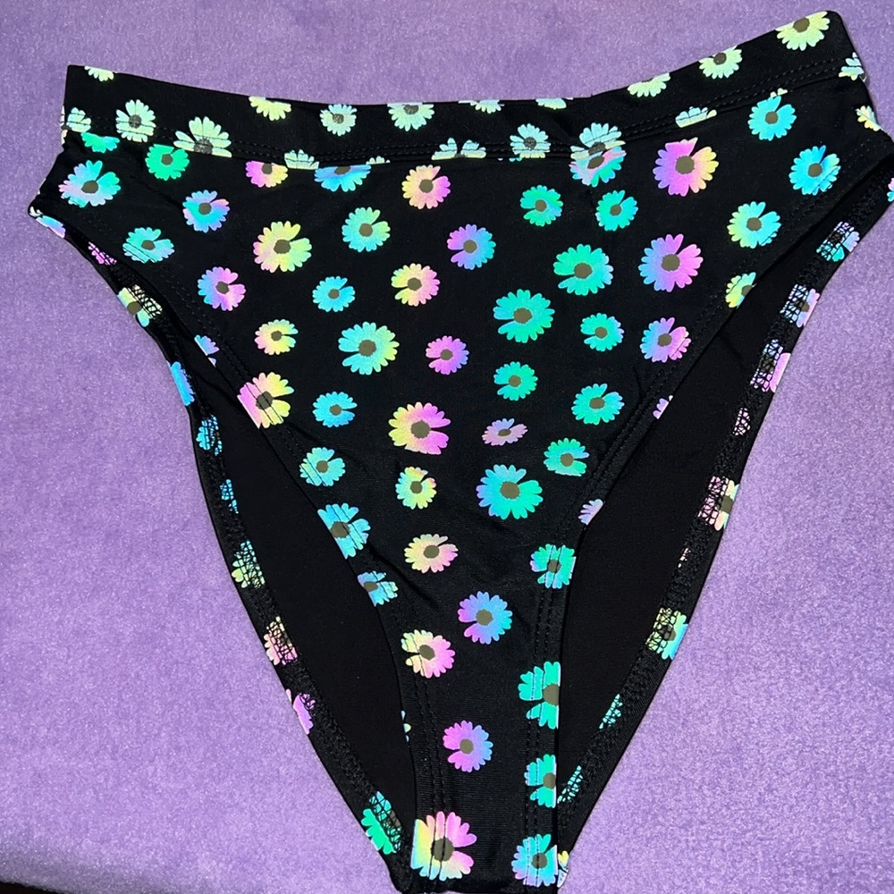 NWT UV Reactive High cut Rave Bottoms